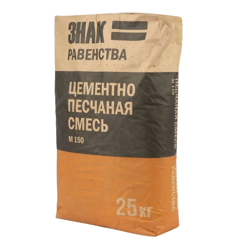 Смесь цементно-песчаная Знак Равенства М-150, 25 кг_1