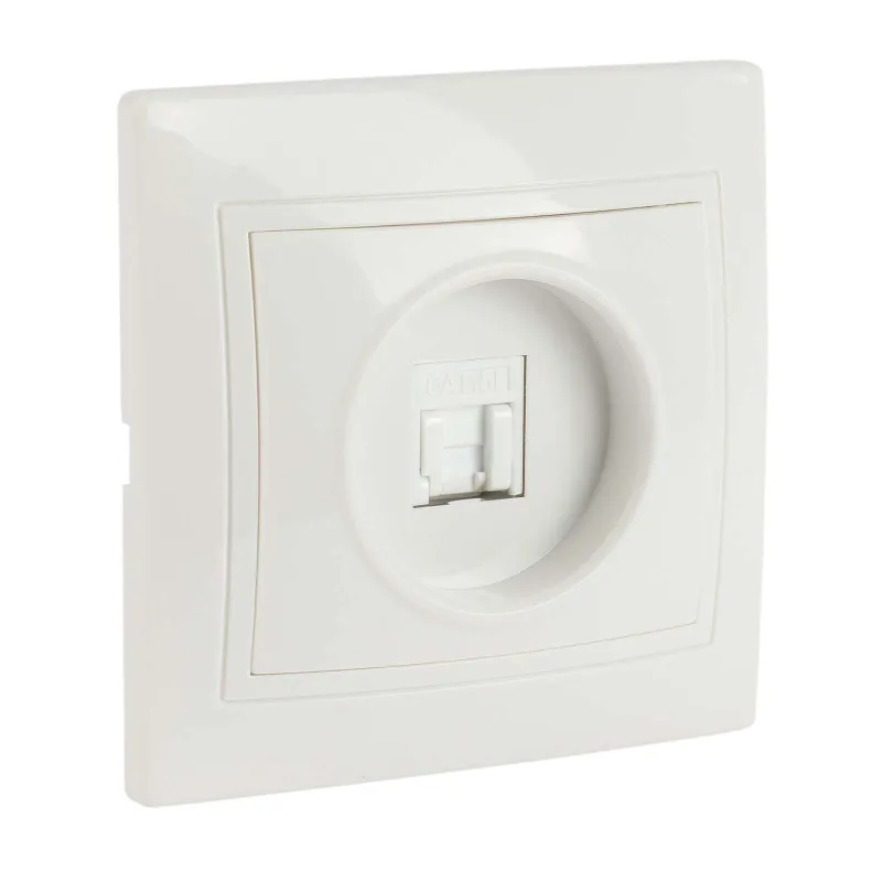Розетка компьютерная RJ45 5E Кварта белая IP20 IEK_1