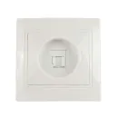 Розетка компьютерная RJ45 5E Кварта белая IP20 IEK_2