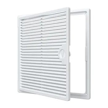 Изображение товара Решетка вентиляционная 300х300 мм Era Декофорт с дверцей белая для бытовых помещений Изображение товара Решетка вентиляционная 300х300 мм Era Декофорт с дверцей белая для бытовых помещений