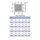 Решетка вентиляционная пластик белая 150x150 мм Era_5