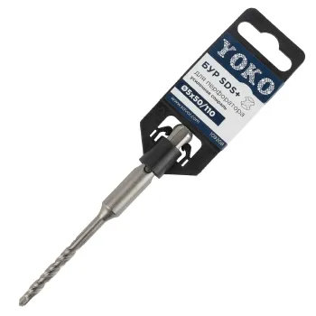 Изображение товара Бур SDS+ 5х50/110 мм Yoko для бетона и кирпича, SDS-plus Изображение товара Бур SDS+ 5х50/110 мм Yoko для бетона и кирпича, SDS-plus