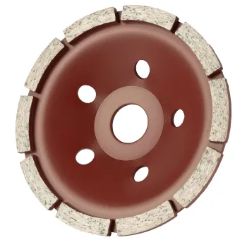 Изображение товара Чашка алмазная по бетону однорядная 125х22,2 мм Йоко для шлифовки и зачистки Изображение товара Чашка алмазная по бетону однорядная 125х22,2 мм Йоко для шлифовки и зачистки