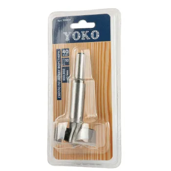 Изображение товара Сверло по дереву Форстнера 40х10 мм Йоко для точных глухих отверстий Изображение товара Сверло по дереву Форстнера 40х10 мм Йоко для точных глухих отверстий
