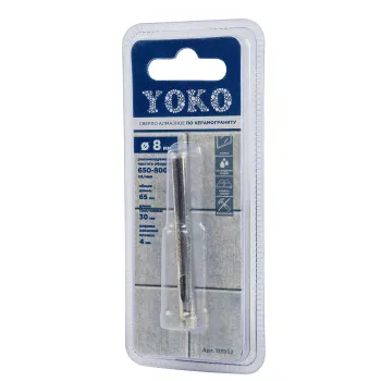 Изображение товара Сверло алмазное по керамограниту 8х65 мм Yoko для камня и плитки Изображение товара Сверло алмазное по керамограниту 8х65 мм Yoko для камня и плитки
