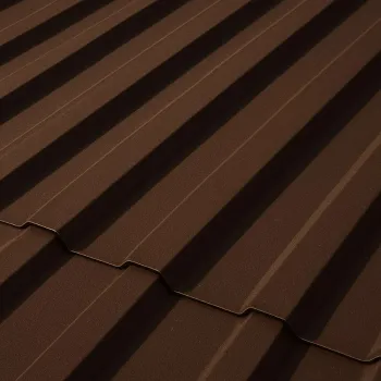 Изображение товара Профнастил МП-20 1150x2000 мм 0,45 мм коричневый шоколад Изображение товара Профнастил МП-20 1150x2000 мм 0,45 мм коричневый шоколад