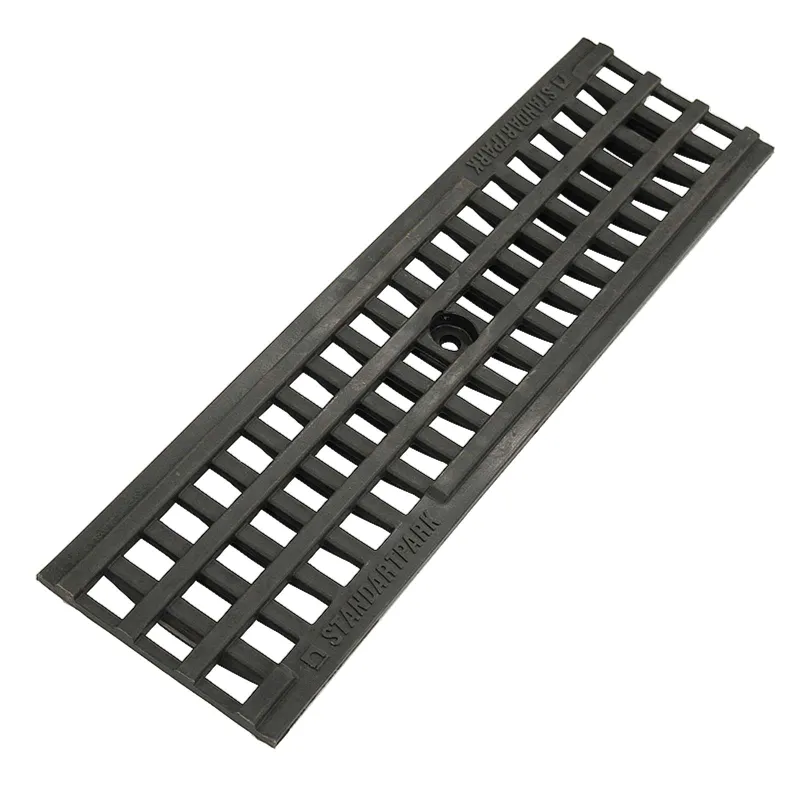 Решетка водоприемная ячеистая пластиковая PolyMax Basic РВ-10.14.50 серая 500х136х15 мм_1
