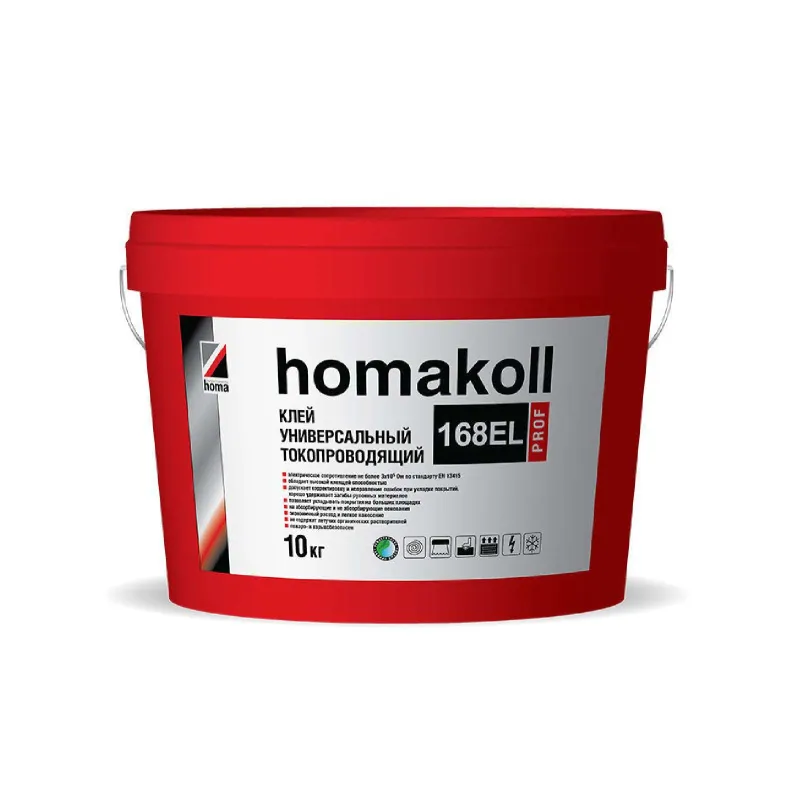Клей токопроводящий для линолеума и текстильных покрытий Homakoll 168EL Prof 10кг_1