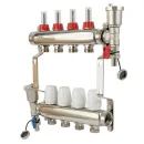 Коллекторная группа Altstream 1" евроконус 3/4" на 4 выхода с расходомерами_1
