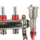 Коллекторная группа Altstream 1" евроконус 3/4" на 4 выхода с расходомерами_3