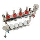 Коллекторная группа Altstream 1" евроконус 3/4" на 4 выхода с расходомерами_4