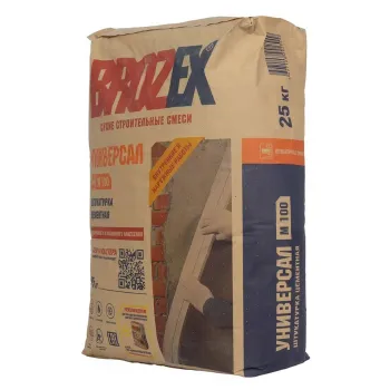Изображение товара Штукатурка цементная Brozex Универсал М 100 25 кг Изображение товара Штукатурка цементная Brozex Универсал М 100 25 кг
