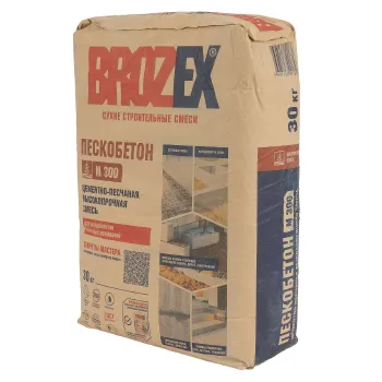 Изображение товара Смесь Brozex пескобетон М-300 30 кг для фундамента и стен Изображение товара Смесь Brozex пескобетон М-300 30 кг для фундамента и стен