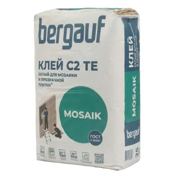 Изображение товара Клей для плитки Bergauf Mosaik 25 кг для внутренней и наружной облицовки Изображение товара Клей для плитки Bergauf Mosaik 25 кг для внутренней и наружной облицовки