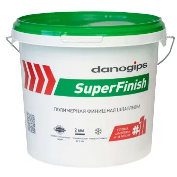Изображение товара Шпаклевка финишная готовая Danogips SuperFinish, 5 кг Изображение товара Шпаклевка финишная готовая Danogips SuperFinish, 5 кг