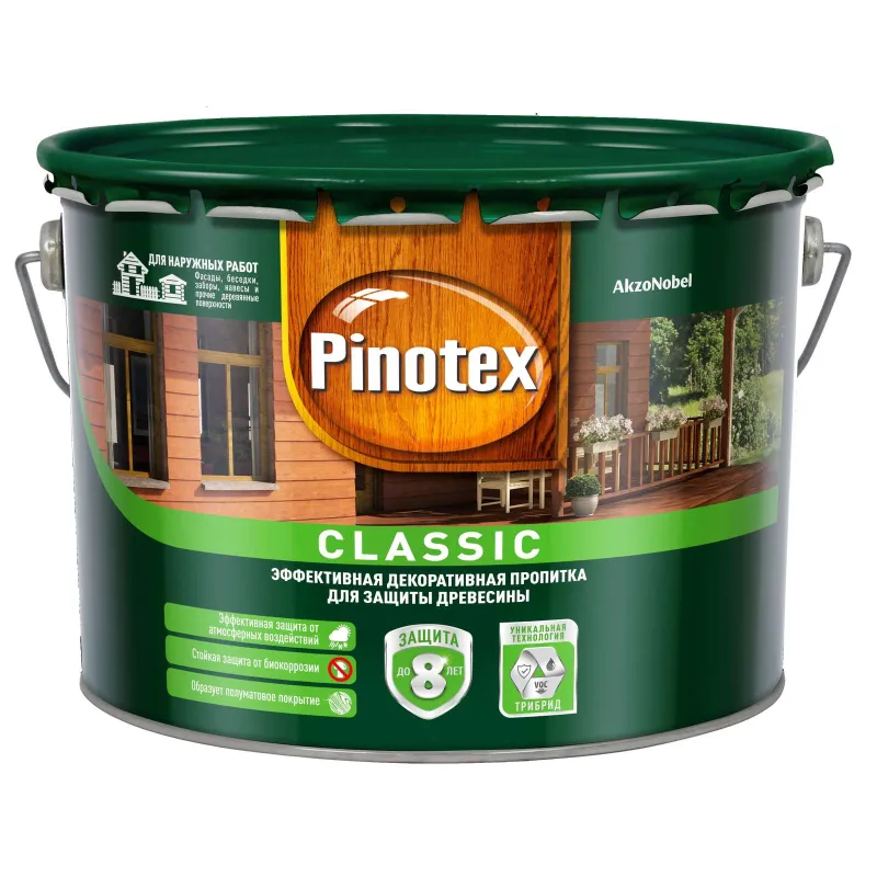 Деревозащитное средство Pinotex Classic Палисандр, 9л_1