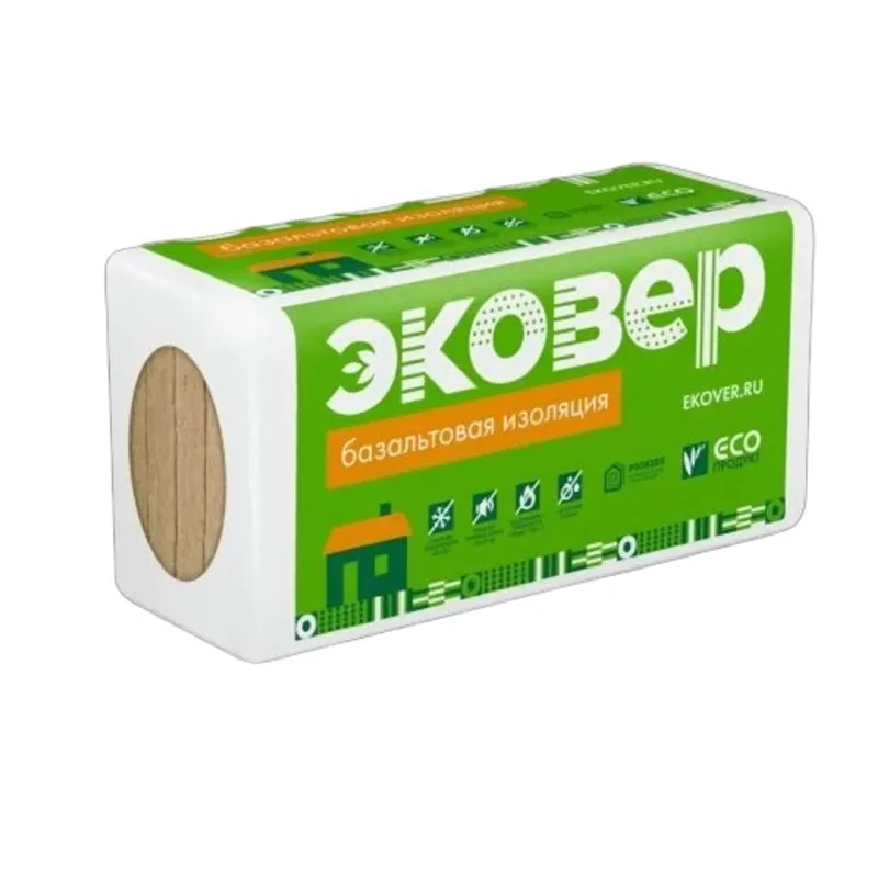 Утеплитель 1000х600х50мм Эковер Экофасад Стандарт 100кг/м³ 4,8м²_1