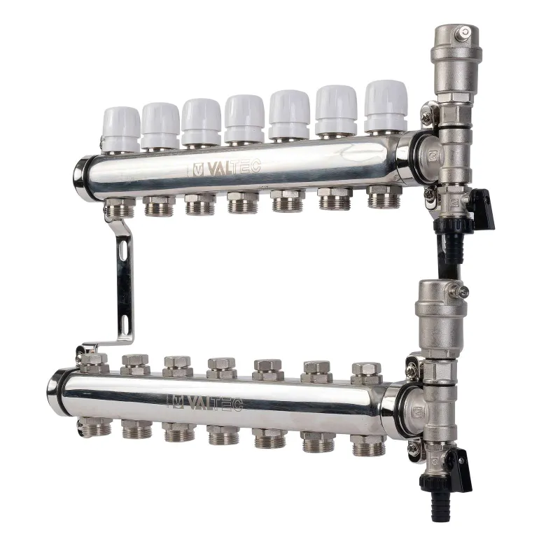 Коллекторная группа Valtec 1" евроконус 3/4" на 7 выходов_1