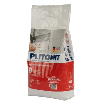Изображение товара Клей для плитки Plitonit B C1T, 5 кг для внутренней и наружной облицовки Изображение товара Клей для плитки Plitonit B C1T, 5 кг для внутренней и наружной облицовки