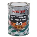 Грунт-эмаль по ржавчине 3в1 молотковая Master Prime серая глянцевая 0,9л_1