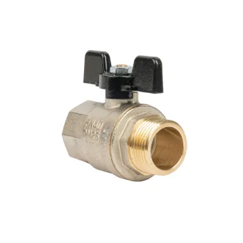 Изображение товара Кран шаровый Stout НР-ВР 1 усиленный прямой резьбовой водопроводный Изображение товара Кран шаровый Stout НР-ВР 1 усиленный прямой резьбовой водопроводный