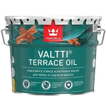 Изображение товара Масло Tikkurila Valtti Terrace Oil для террас 9л бесцветное Изображение товара Масло Tikkurila Valtti Terrace Oil для террас 9л бесцветное