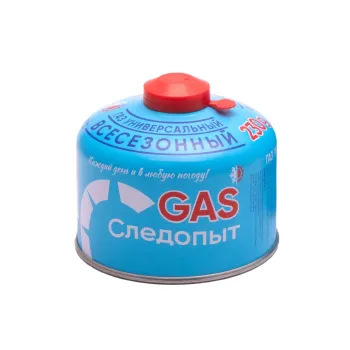 Изображение товара Баллон с газом резьбовой 230 гр Следопыт для походов и кемпинга Изображение товара Баллон с газом резьбовой 230 гр Следопыт для походов и кемпинга
