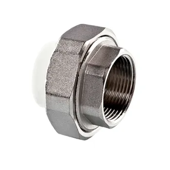 Изображение товара Муфта полипропиленовая 20х1/2 ВР комбинированная разъемная TEBO Изображение товара Муфта полипропиленовая 20х1/2 ВР комбинированная разъемная TEBO