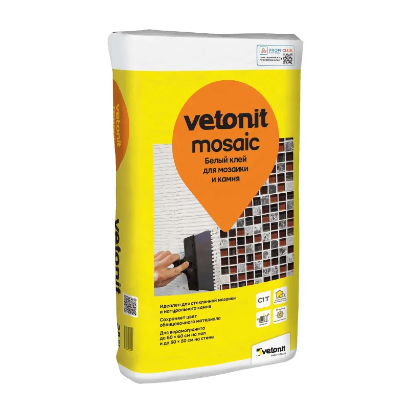 Клей для плитки Vetonit mosaiс С1Т, 25 кг_1