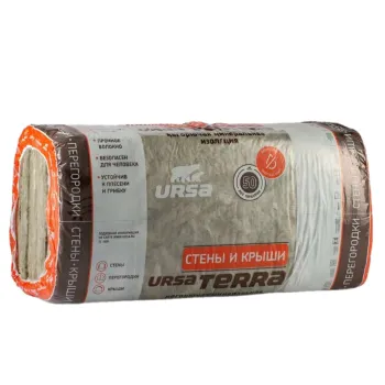 Изображение товара Утеплитель URSA TERRA 1250х610х50 мм Стеклянная вата для стен и крыши Изображение товара Утеплитель URSA TERRA 1250х610х50 мм Стеклянная вата для стен и крыши