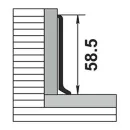 Плинтус алюминиевый Bonkeel ПЛ60 501л серебро люкс 2500х58,5х11,2 мм_6