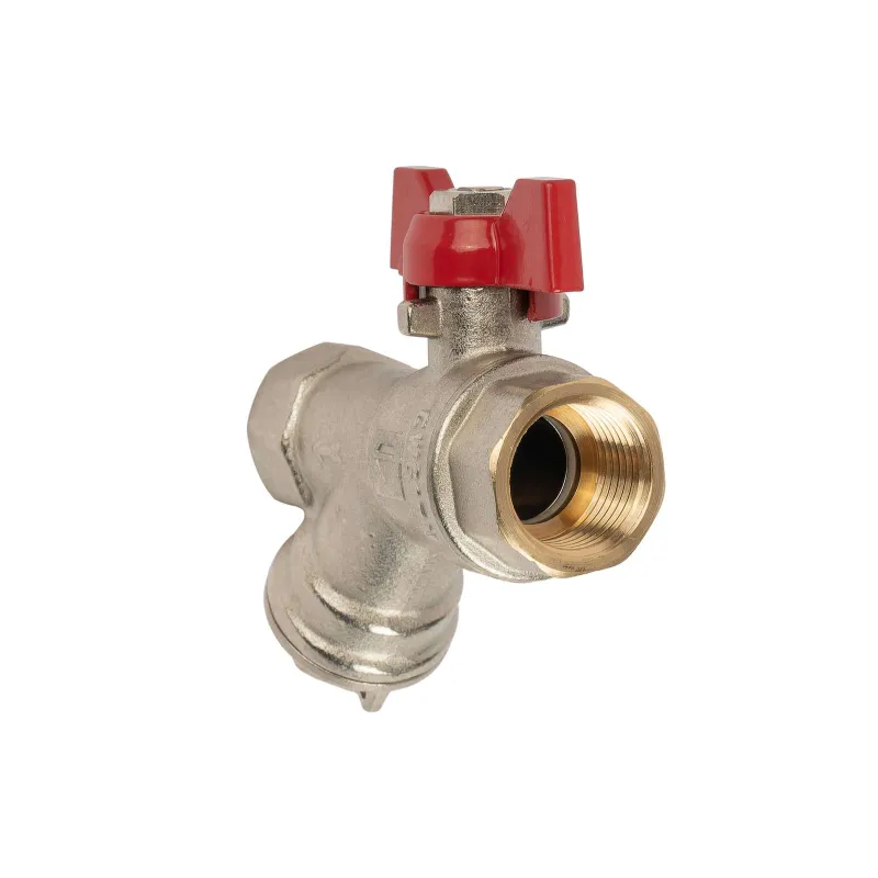 Кран шаровый HLV ВР 1/2" с фильтром бабочка_1