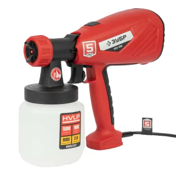 Изображение товара Краскопульт Зубр Мастер КПЭ-500 мощность 500 Вт воздушный с регулятором Изображение товара Краскопульт Зубр Мастер КПЭ-500 мощность 500 Вт воздушный с регулятором