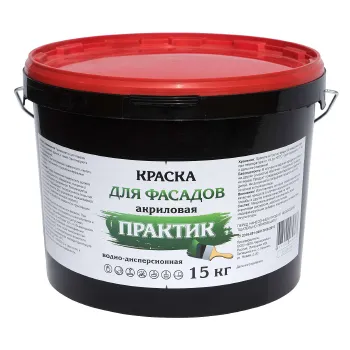Краска фасадная Практик белая база А 15 кг