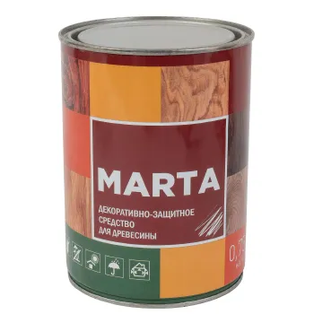 Изображение товара Деревозащитное бесцветное полуматовое средство Marta 0,75л для внутренней и наружной обработки Изображение товара Деревозащитное бесцветное полуматовое средство Marta 0,75л для внутренней и наружной обработки
