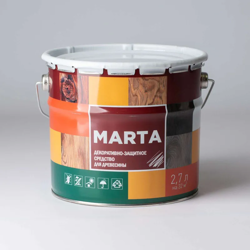 Деревозащитное средство Marta Палисандр 2,7 л_1