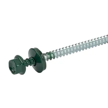 Изображение товара Саморез кровельный 4,8х70мм зеленый (RAL 6005) Изображение товара Саморез кровельный 4,8х70мм зеленый (RAL 6005)