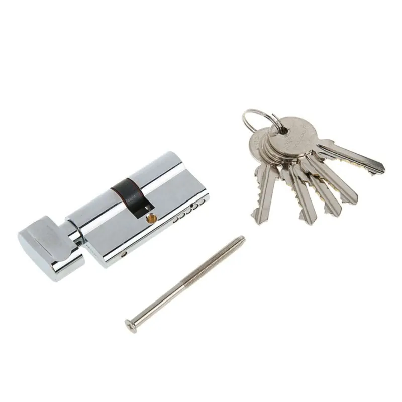 Цилиндровый механизм Palladium 80 40х40 мм ключ-вертушка хром_1