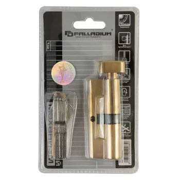 Изображение товара Цилиндровый механизм Palladium 80 40х40 мм ключ-вертушка из латуни Изображение товара Цилиндровый механизм Palladium 80 40х40 мм ключ-вертушка из латуни