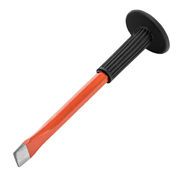 Изображение товара Зубило плоское Sparta 250х24 мм с протектором для резки и долбления Изображение товара Зубило плоское Sparta 250х24 мм с протектором для резки и долбления