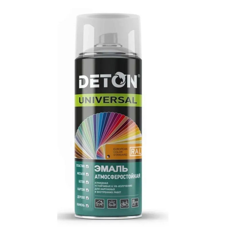 Эмаль аэрозольная Deton светло-серая RAL 9001 520 мл_1