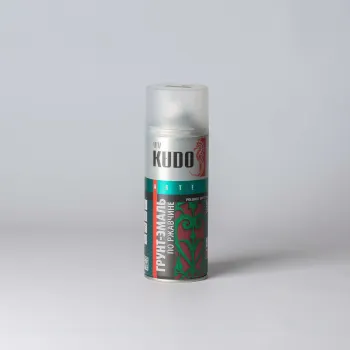 Изображение товара Грунт-эмаль аэрозольная по ржавчине Kudo зеленая матовая 0,52л Изображение товара Грунт-эмаль аэрозольная по ржавчине Kudo зеленая матовая 0,52л