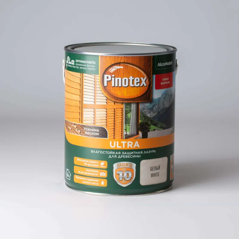 Деревозащитное средство Pinotex Ultra Белый 2,7 л_1