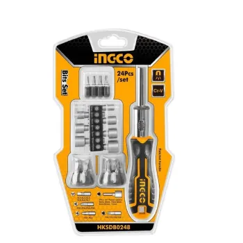 Изображение товара Отвертка с набором бит Ingco HKSDB0248 - 24 в 1 Изображение товара Отвертка с набором бит Ingco HKSDB0248 - 24 в 1