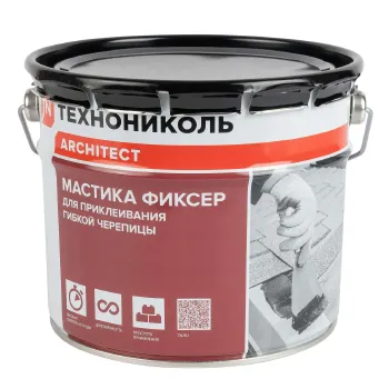 Изображение товара Мастика для гибкой черепицы ТехноНиколь №23 Фиксер 3,6 кг для кровельных работ Изображение товара Мастика для гибкой черепицы ТехноНиколь №23 Фиксер 3,6 кг для кровельных работ