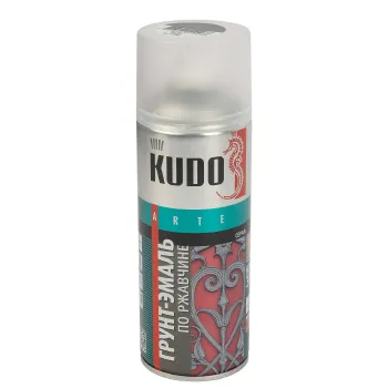 Изображение товара Грунт-эмаль по ржавчине аэрозольная Kudo серый RAL 7042 матовая 0,52л Изображение товара Грунт-эмаль по ржавчине аэрозольная Kudo серый RAL 7042 матовая 0,52л