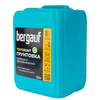 Изображение товара Грунтовка Bergauf TiefGrunt глубокого проникновения 10 л для внутренних и наружных работ Изображение товара Грунтовка Bergauf TiefGrunt глубокого проникновения 10 л для внутренних и наружных работ