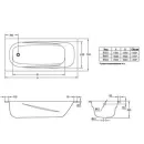 Стальная ванна с отверстиями для ручек BLB UNIVERSAL ANATOMICA 170х75, B75U без ножек_2