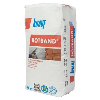 Изображение товара Штукатурка гипсовая Ротбанд Knauf 10 кг для внутренних работ Изображение товара Штукатурка гипсовая Ротбанд Knauf 10 кг для внутренних работ