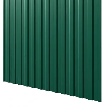 Изображение товара Профнастил С-8 1200х2000 мм 0,45 мм зеленый мох оцинкованный с покрытием полиэстер Изображение товара Профнастил С-8 1200х2000 мм 0,45 мм зеленый мох оцинкованный с покрытием полиэстер